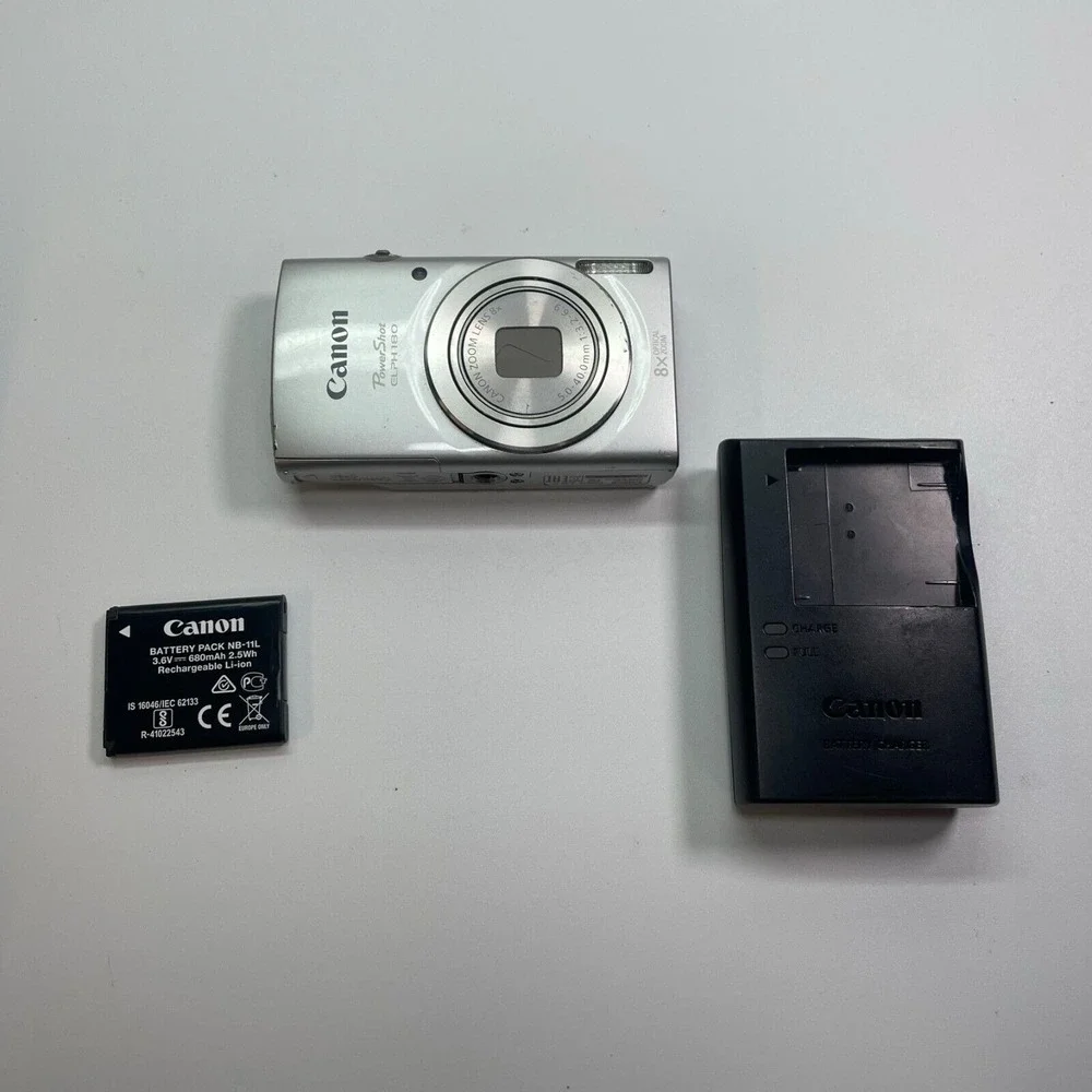 CANON PowerShot ELPH 180 DIGITAL‎ CAMERA PC2275 8X ZOOM - Tested and Working!